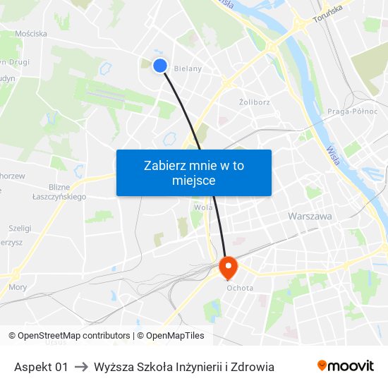 Aspekt 01 to Wyższa Szkoła Inżynierii i Zdrowia map