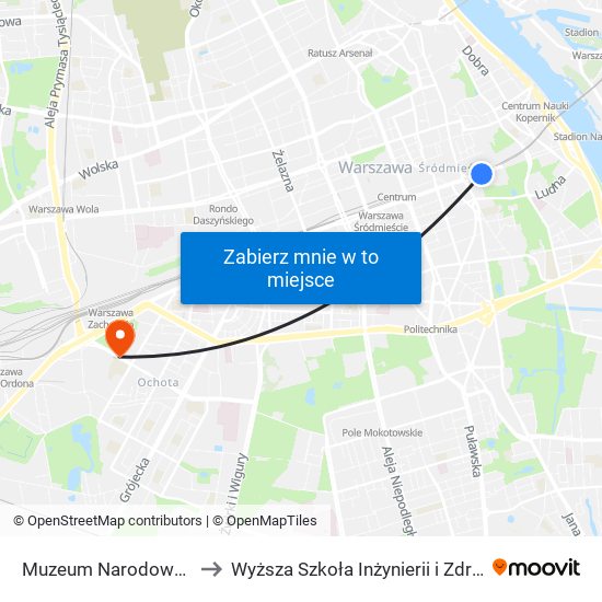 Muzeum Narodowe 01 to Wyższa Szkoła Inżynierii i Zdrowia map