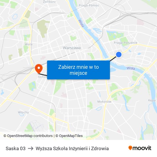 Saska 03 to Wyższa Szkoła Inżynierii i Zdrowia map