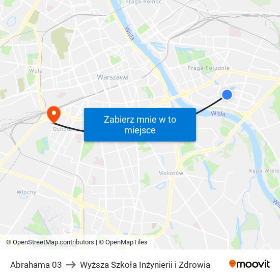 Abrahama 03 to Wyższa Szkoła Inżynierii i Zdrowia map