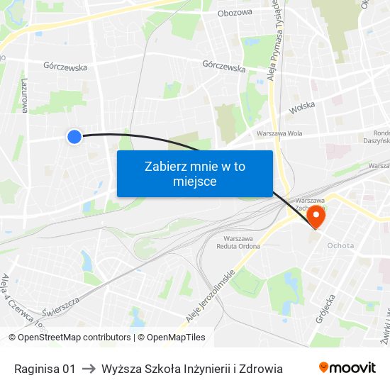 Raginisa 01 to Wyższa Szkoła Inżynierii i Zdrowia map