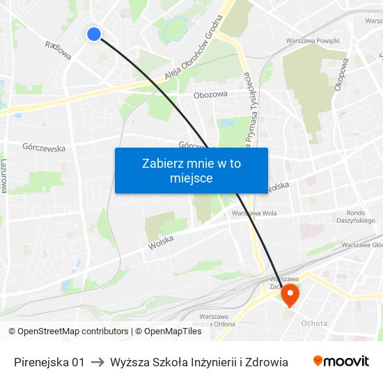 Pirenejska to Wyższa Szkoła Inżynierii i Zdrowia map