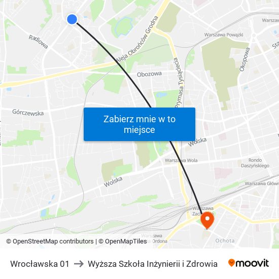 Wrocławska 01 to Wyższa Szkoła Inżynierii i Zdrowia map