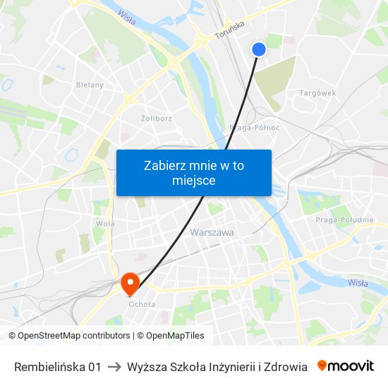 Rembielińska 01 to Wyższa Szkoła Inżynierii i Zdrowia map