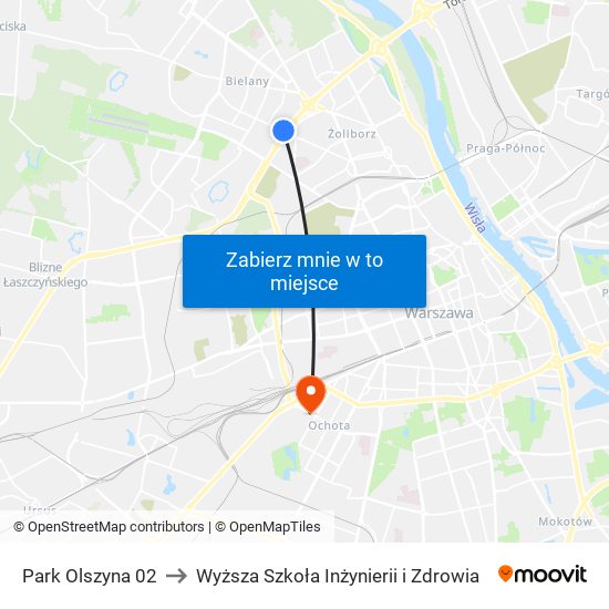 Park Olszyna 02 to Wyższa Szkoła Inżynierii i Zdrowia map