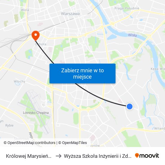 Królowej Marysieńki 02 to Wyższa Szkoła Inżynierii i Zdrowia map