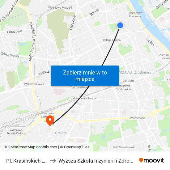 Pl. Krasińskich 01 to Wyższa Szkoła Inżynierii i Zdrowia map