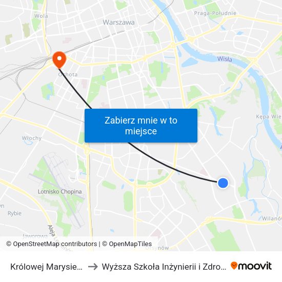 Królowej Marysieńki to Wyższa Szkoła Inżynierii i Zdrowia map