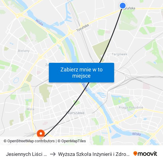 Jesiennych Liści 01 to Wyższa Szkoła Inżynierii i Zdrowia map