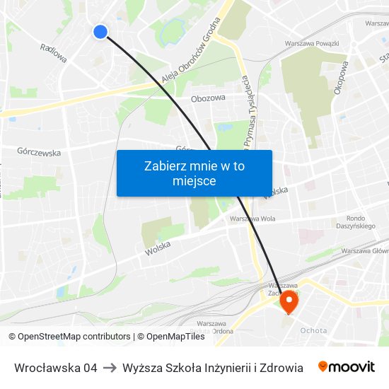 Wrocławska 04 to Wyższa Szkoła Inżynierii i Zdrowia map