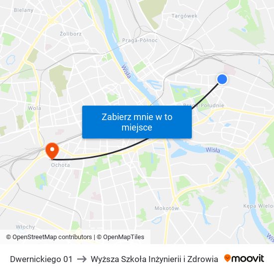 Dwernickiego 01 to Wyższa Szkoła Inżynierii i Zdrowia map