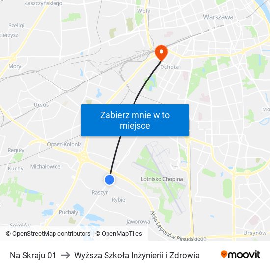 Na Skraju to Wyższa Szkoła Inżynierii i Zdrowia map