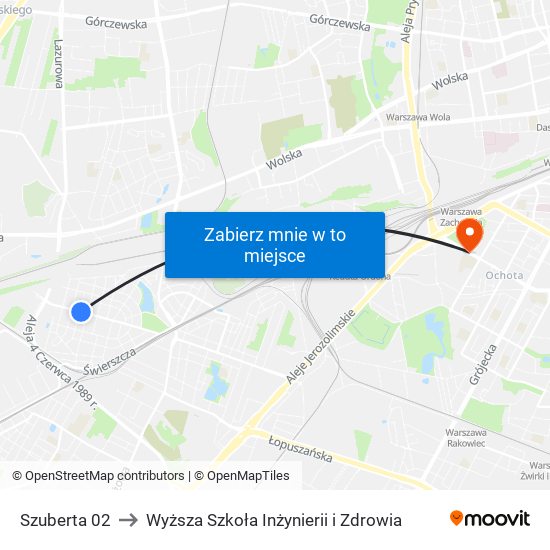 Szuberta 02 to Wyższa Szkoła Inżynierii i Zdrowia map