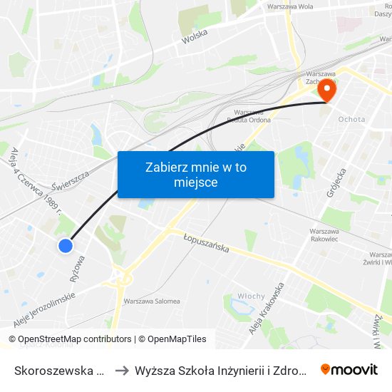 Skoroszewska 01 to Wyższa Szkoła Inżynierii i Zdrowia map