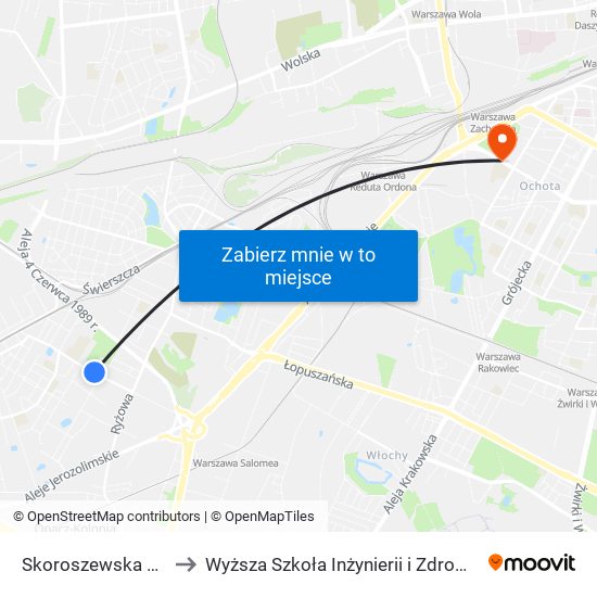 Skoroszewska 02 to Wyższa Szkoła Inżynierii i Zdrowia map