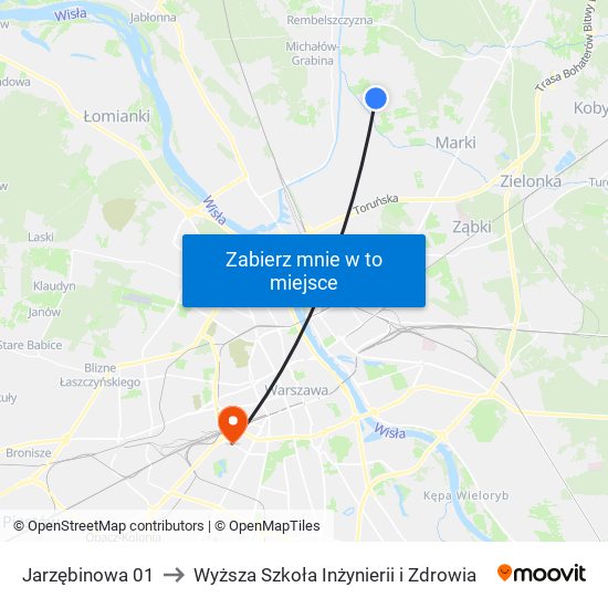 Jarzębinowa 01 to Wyższa Szkoła Inżynierii i Zdrowia map