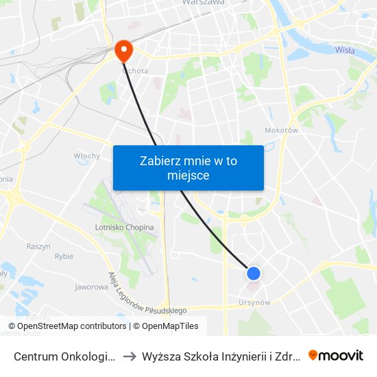 Centrum Onkologii 04 to Wyższa Szkoła Inżynierii i Zdrowia map