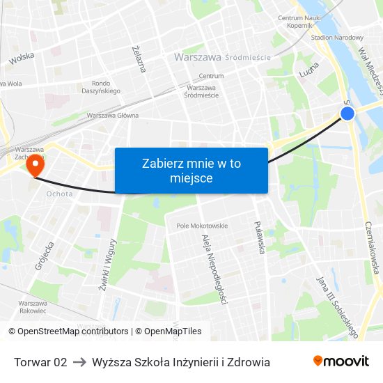 Torwar 02 to Wyższa Szkoła Inżynierii i Zdrowia map