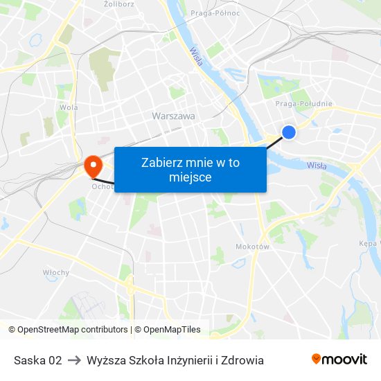 Saska 02 to Wyższa Szkoła Inżynierii i Zdrowia map