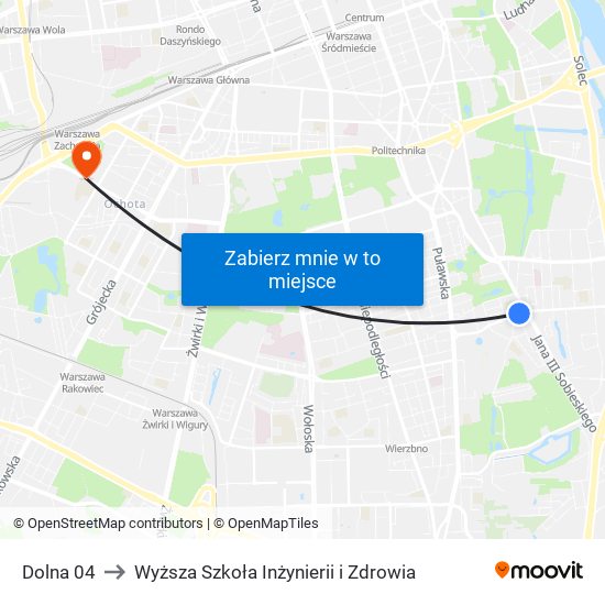 Dolna 04 to Wyższa Szkoła Inżynierii i Zdrowia map