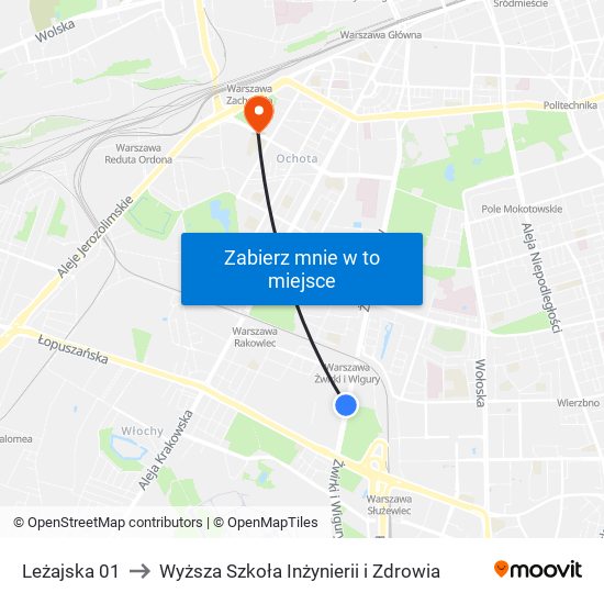 Leżajska 01 to Wyższa Szkoła Inżynierii i Zdrowia map