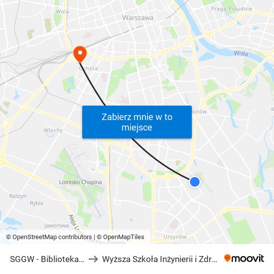 Sggw-Biblioteka to Wyższa Szkoła Inżynierii i Zdrowia map