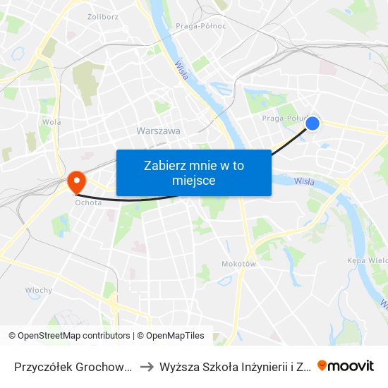 Przyczółek Grochowski 03 to Wyższa Szkoła Inżynierii i Zdrowia map