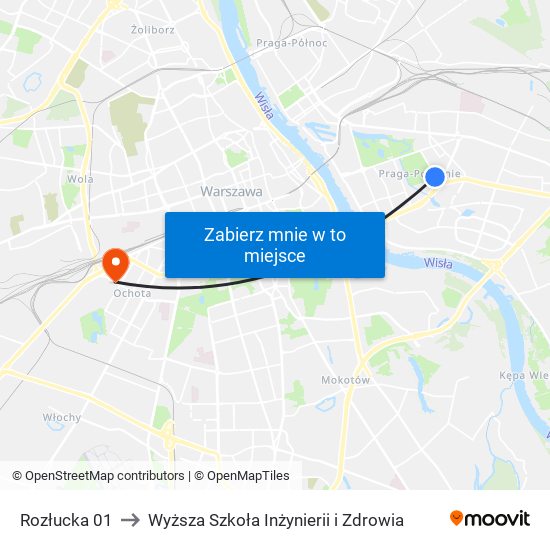 Rozłucka 01 to Wyższa Szkoła Inżynierii i Zdrowia map