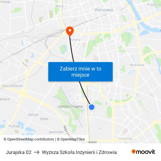 Jurajska 02 to Wyższa Szkoła Inżynierii i Zdrowia map