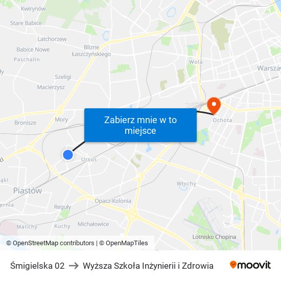 Śmigielska 02 to Wyższa Szkoła Inżynierii i Zdrowia map