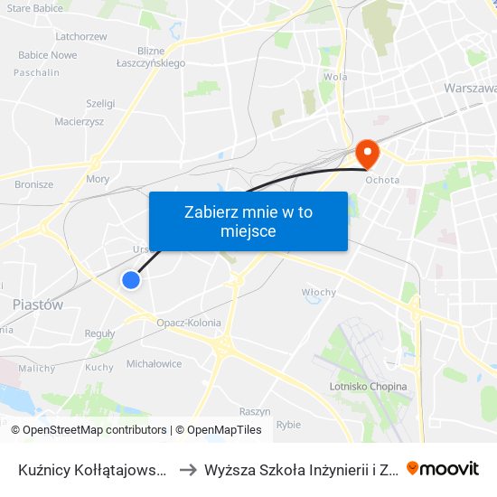 Kuźnicy Kołłątajowskiej to Wyższa Szkoła Inżynierii i Zdrowia map