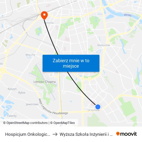 Hospicjum Onkologiczne to Wyższa Szkoła Inżynierii i Zdrowia map