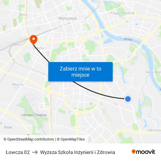 Łowcza 02 to Wyższa Szkoła Inżynierii i Zdrowia map