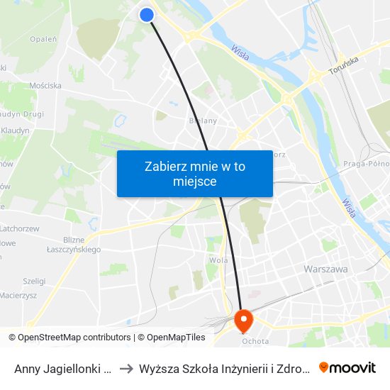 Anny Jagiellonki 01 to Wyższa Szkoła Inżynierii i Zdrowia map