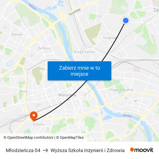 Młodzieńcza 04 to Wyższa Szkoła Inżynierii i Zdrowia map