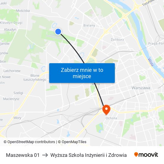 Maszewska 01 to Wyższa Szkoła Inżynierii i Zdrowia map