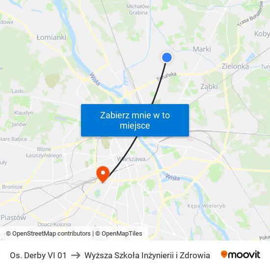 Os. Derby VI 01 to Wyższa Szkoła Inżynierii i Zdrowia map