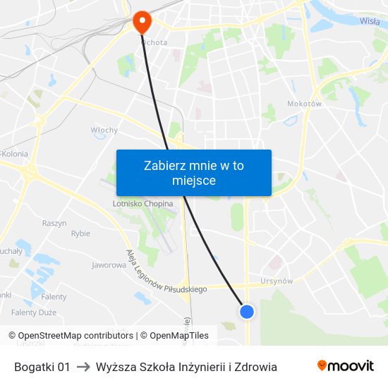 Bogatki 01 to Wyższa Szkoła Inżynierii i Zdrowia map