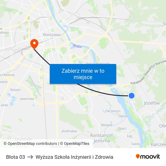 Błota 03 to Wyższa Szkoła Inżynierii i Zdrowia map