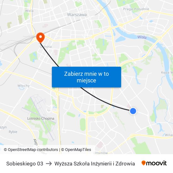 Sobieskiego 03 to Wyższa Szkoła Inżynierii i Zdrowia map