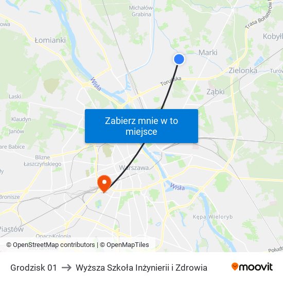 Grodzisk 01 to Wyższa Szkoła Inżynierii i Zdrowia map