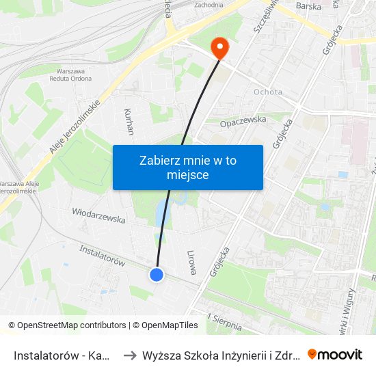 Instalatorów - Kam 01 to Wyższa Szkoła Inżynierii i Zdrowia map