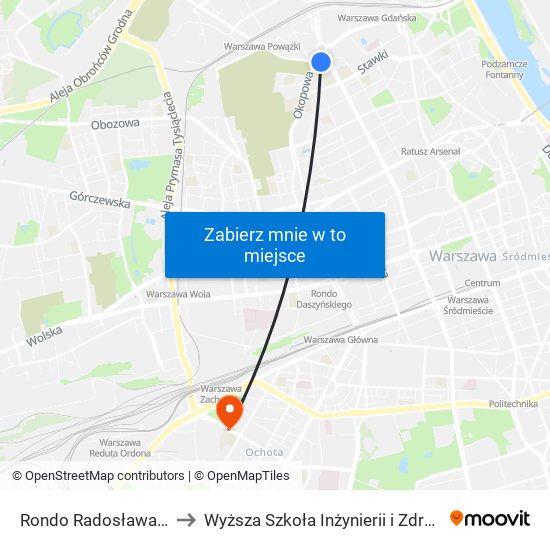 Rondo „Radosława” to Wyższa Szkoła Inżynierii i Zdrowia map