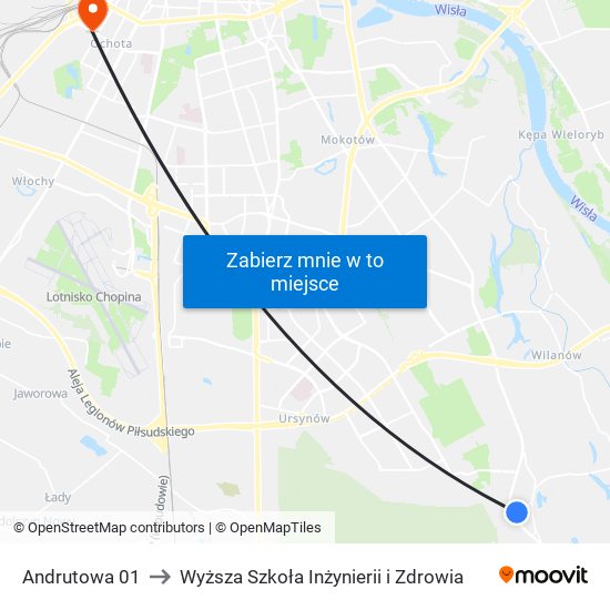 Andrutowa 01 to Wyższa Szkoła Inżynierii i Zdrowia map