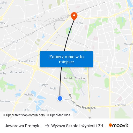 Jaworowa Promyka 02 to Wyższa Szkoła Inżynierii i Zdrowia map