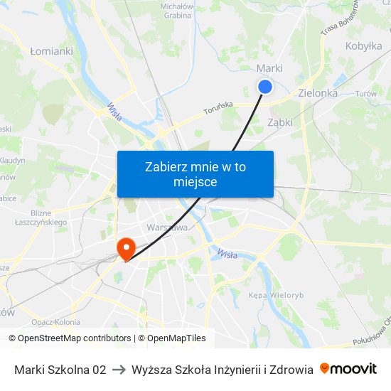 Marki Szkolna 02 to Wyższa Szkoła Inżynierii i Zdrowia map