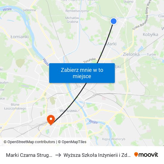 Marki Czarna Struga 01 to Wyższa Szkoła Inżynierii i Zdrowia map