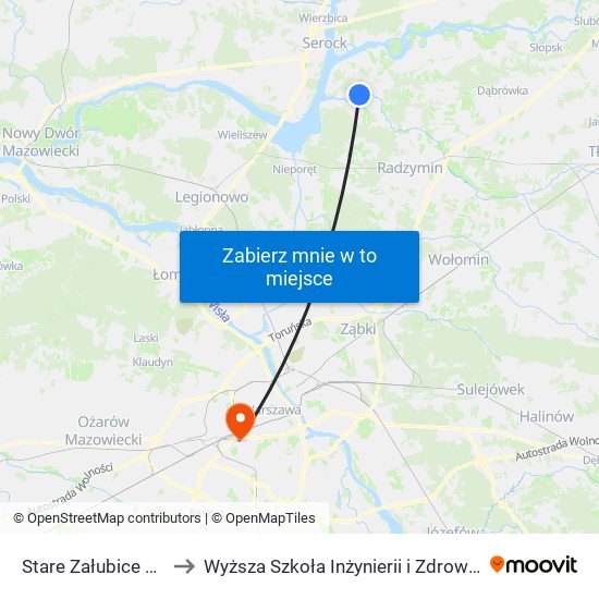 Stare Załubice 01 to Wyższa Szkoła Inżynierii i Zdrowia map