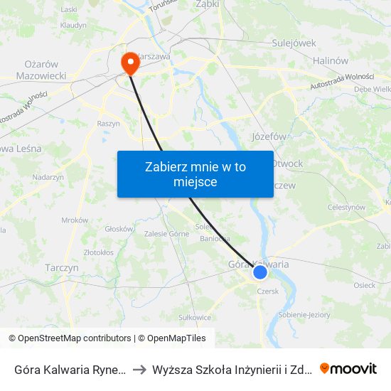 Góra Kalwaria Rynek 01 to Wyższa Szkoła Inżynierii i Zdrowia map