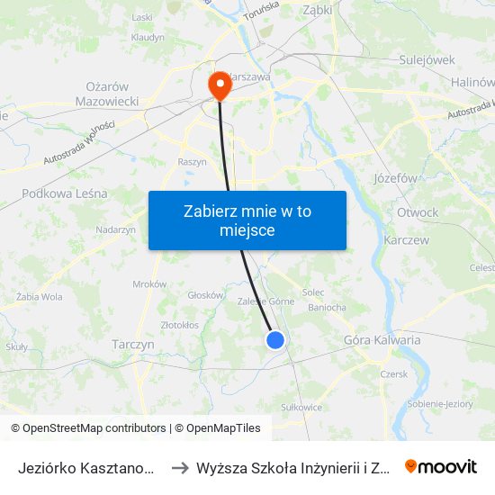 Jeziórko Kasztanowa 01 to Wyższa Szkoła Inżynierii i Zdrowia map